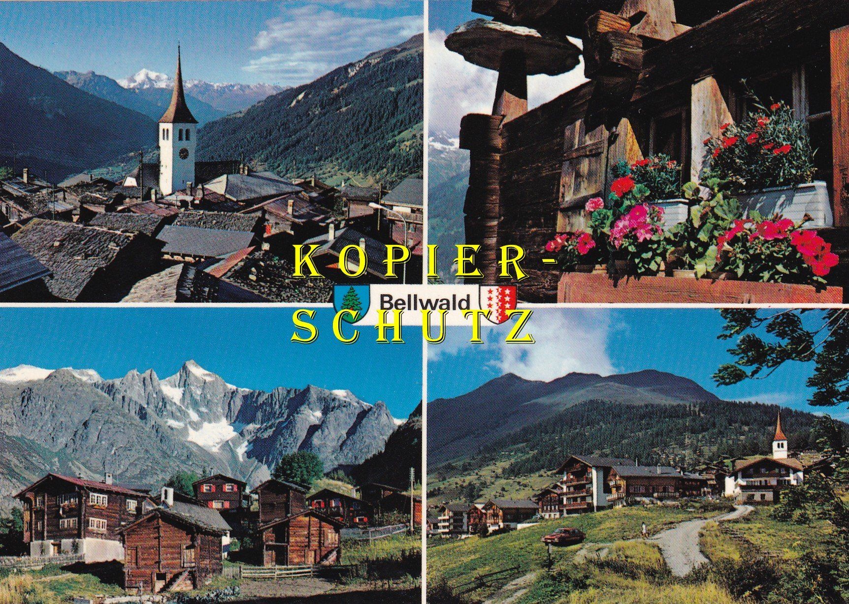 Cartoline postali: Bellwald (4 Ansichten) /ay – Usato da Hombrechtikon venduto da Rudolf07