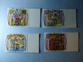 1989 Pro Patria Bilderchroniken B223 - B226 ET Voll Basel