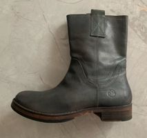 Damen Lederstiefel grau Reissverschluss