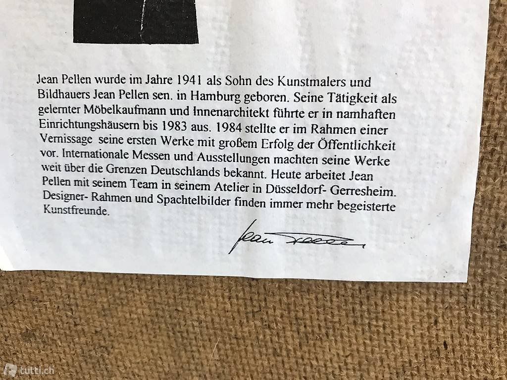 Poster & Bilder: Bild von Jan Pellen 94 x 75cm – Gebraucht aus Mosnang von KurtHe 3