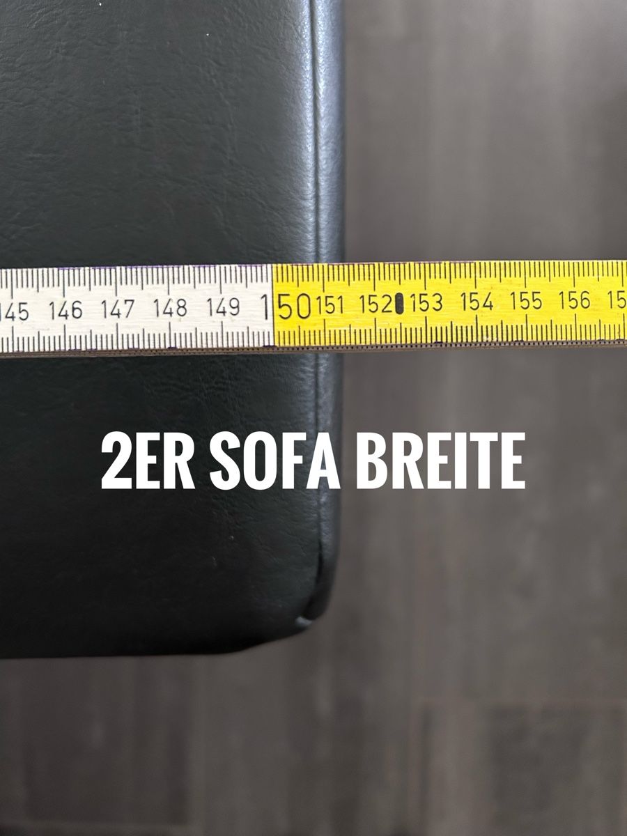 Sofas: 2er Sofa Leder schwarz mit Hocker, gebraucht – Gebraucht aus Brittnau von Laluna211 4