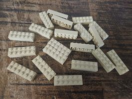 lego 2456 lot de 20 pièces Tan Brick 2 x 4