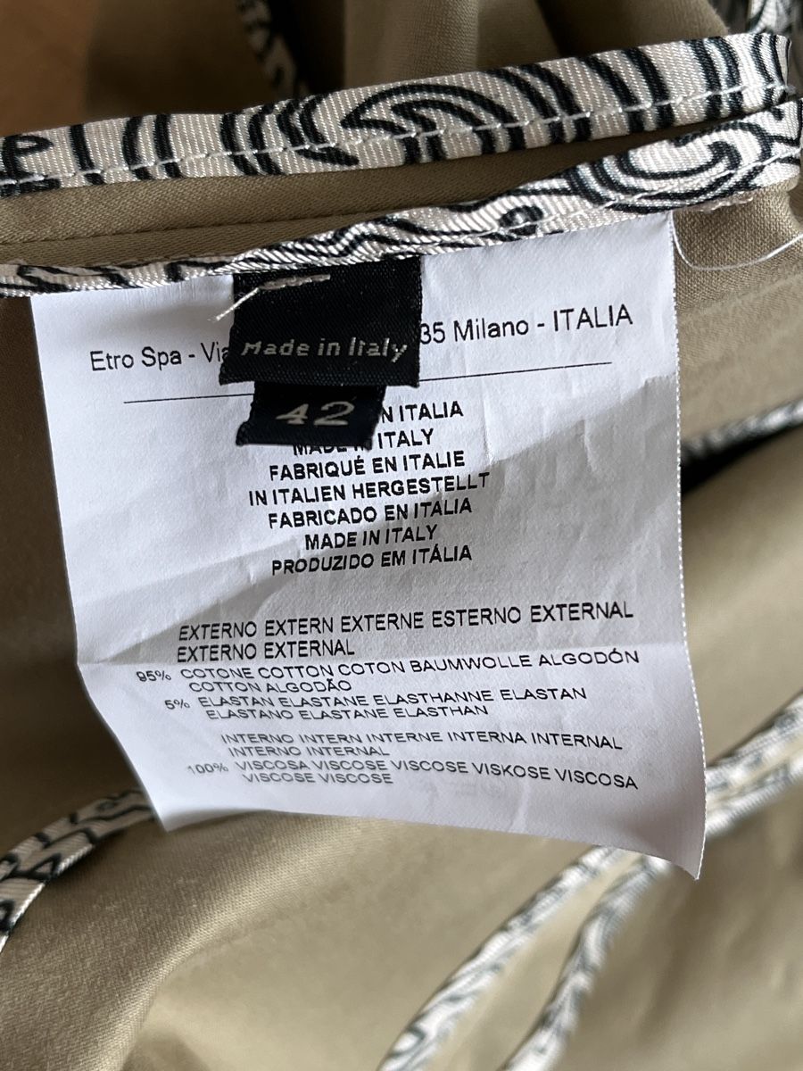 Etro Giacche: Etro Sakko Damen Beige Gr. 36 mit Schal – Usato da Zürich venduto da Kleanthy 6