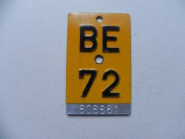 Mofanummer Mofa Nummer BE 72 Bern 1972 Töffli Geschenk