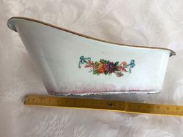 Antike Puppenstuben Badewanne aus Blech