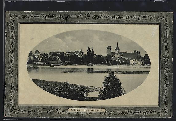 Cartoline postali: Arbon, Blick über den See auf den Ort – Usato da Berlin venduto da bartko-reher