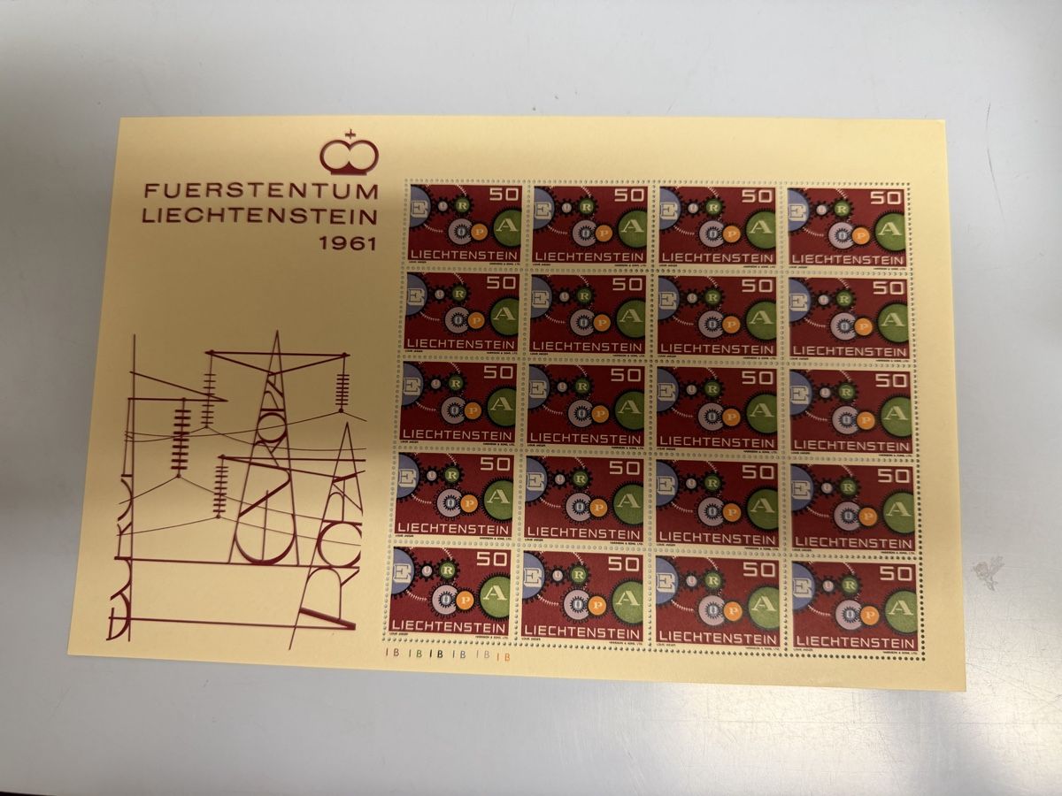 Tous les timbres: Liechtenstein Bogen 1961 Postfrisch  – Neuf (Voir description) à Murgenthal par Tina_4055