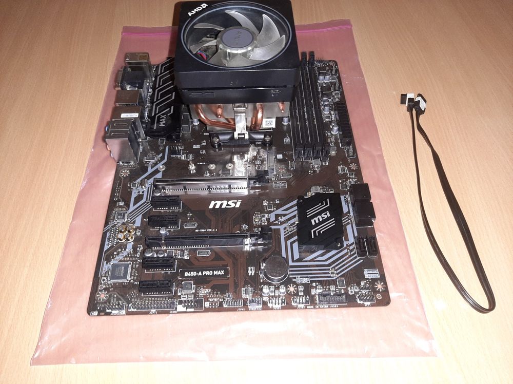 MSI B450-A PRO MAX mit AMD Ryzen 7 2700X (8 Core) und Kühler | Kaufen ...