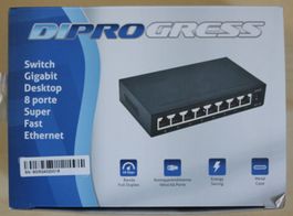 8 Ports Gigabit Ethernet Desktop Switch DIPROGRESS DPNS08GM