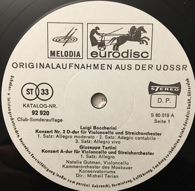 Schallplatten: Cellokonzerte (LP, Boccherini/Tartini/Vivaldi) – Gebraucht aus Grüningen von azulamarillo_vinyl 2