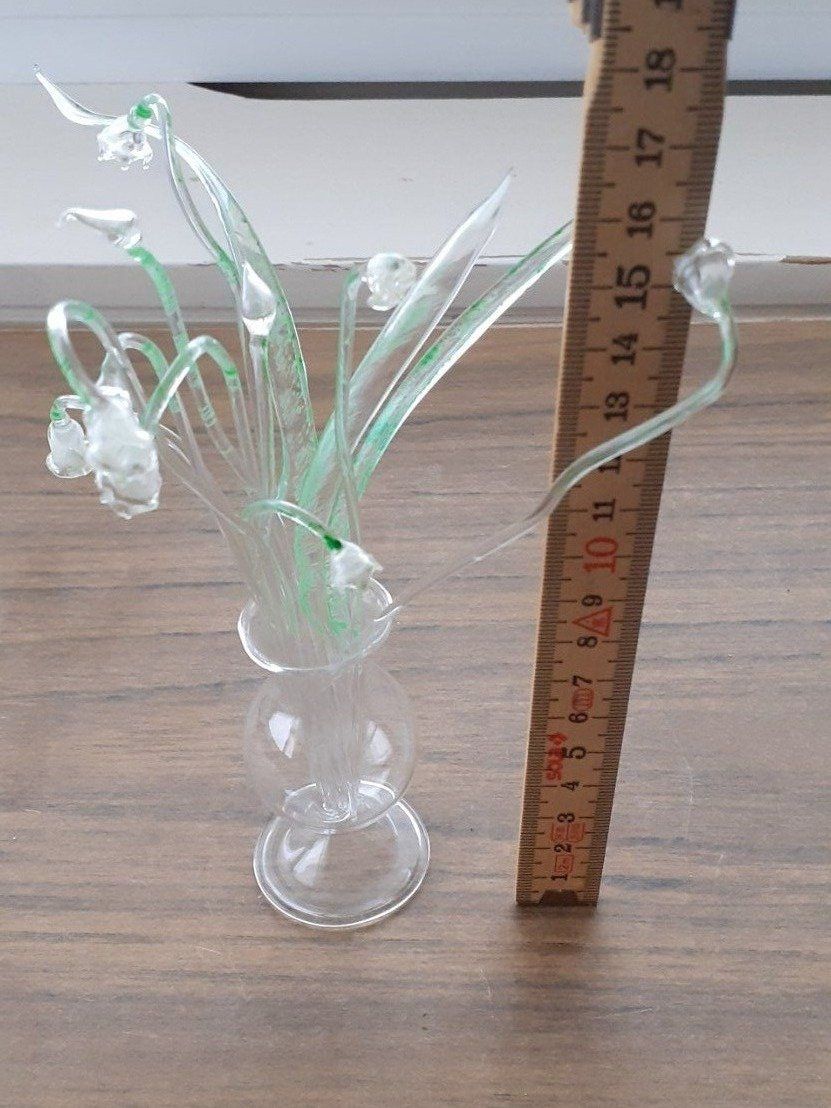 Figuren: Glasfigur antik - Blumenstraus Maiglöckchen – Gebraucht aus Mörschwil von antiksalon 6