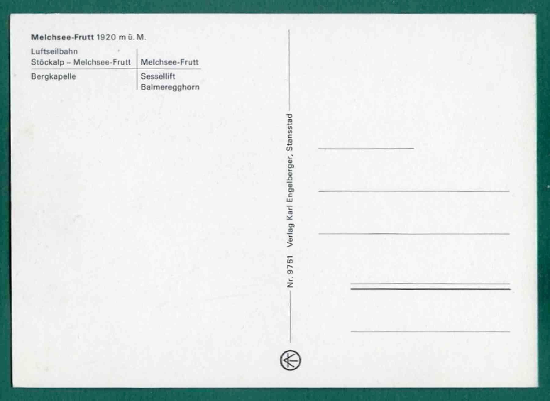 Cartoline postali: Melchsee-Frutt, 4 Ansichten, ungelaufen, Grossformat – Usato da Sargans venduto da Hausi1951 1