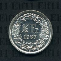 CHF___0.50 1967 stgl * nigelnagelneu! 50 Rappen