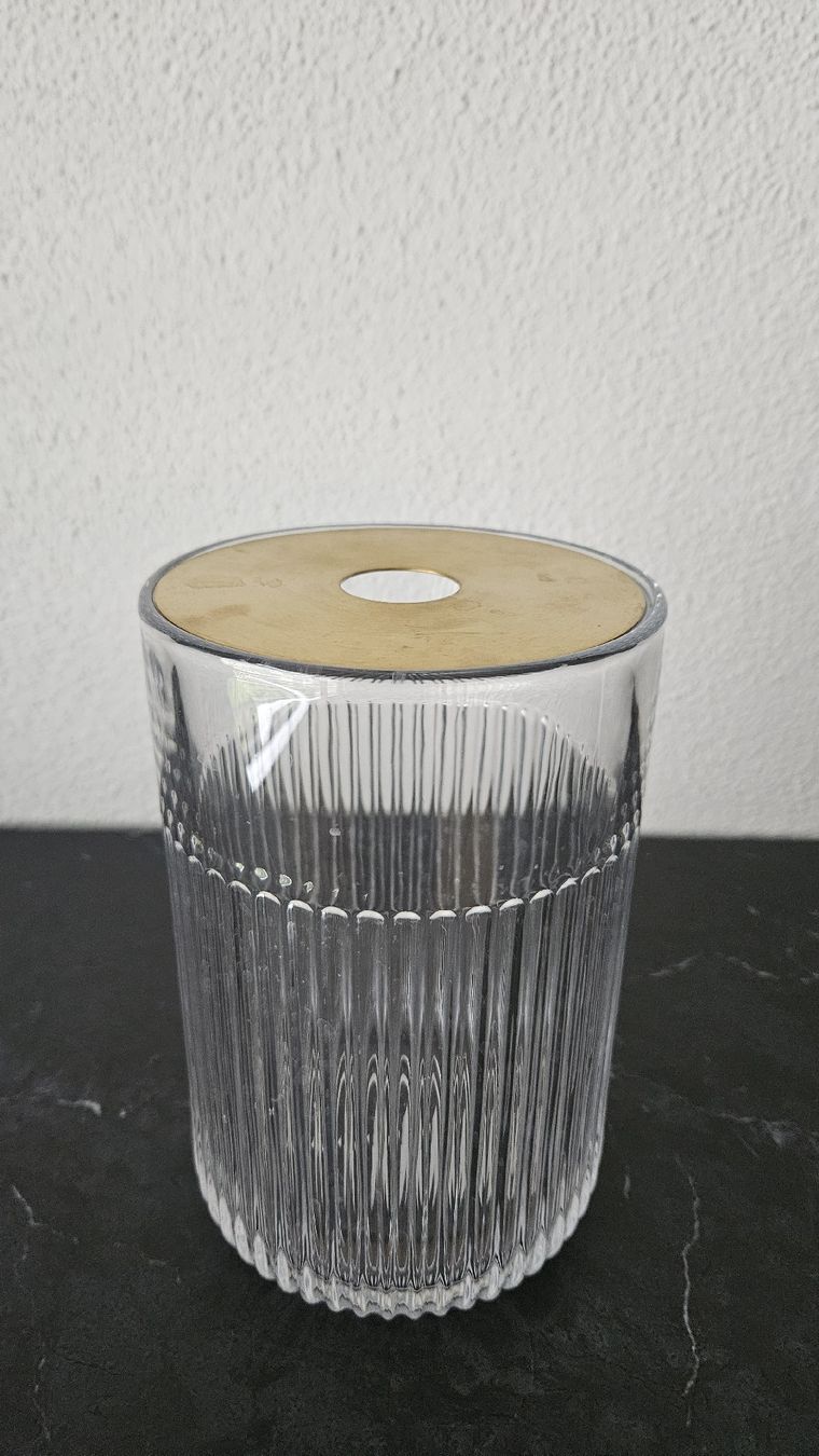 Ikea Vasi & Recipienti: Glasvase mit Metalldeckel (IKEA) – Usato da Baden venduto da rst_ppg7 1