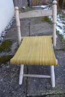 Kleiner Antiker Holz/Stoff Klappstuhl für Kinder oder Deko