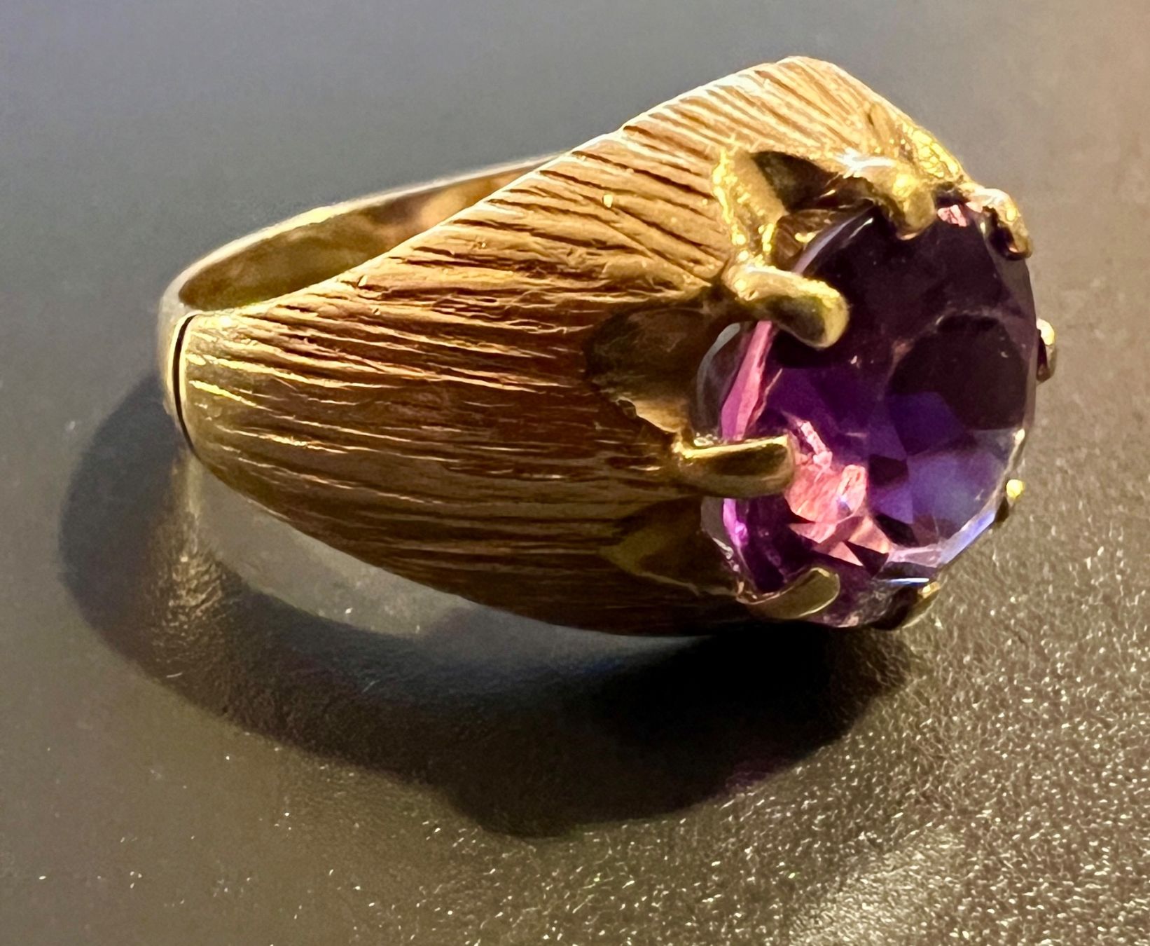 Anelli: Gold-Ring 18K mit Amethyst – Usato da Chur venduto da Penting1935 3