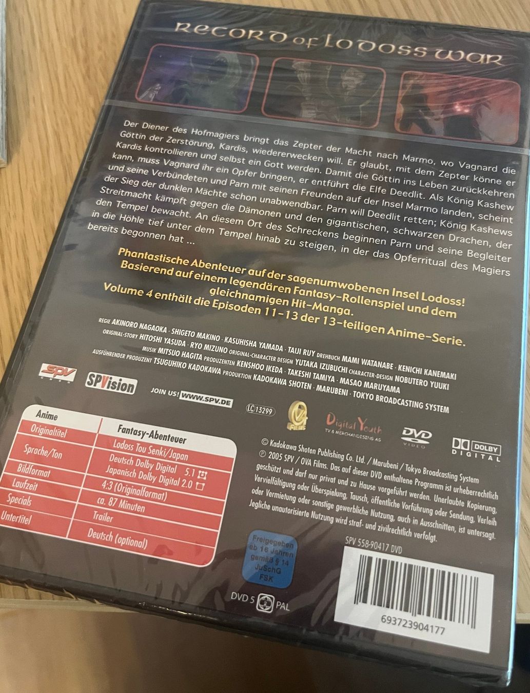 Tutti i DVDs: Record of Lodoss War - Vol 1 – Nuovo e nell'imballaggio originale da Schellenberg venduto da xShaynex 1