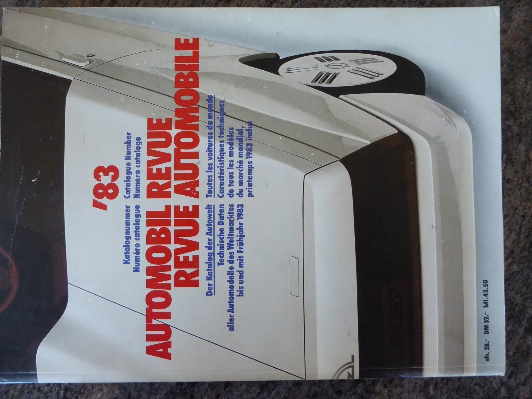 Riviste & Magazine: AUTOMOBIL REVUE KATALOG 1 9 8 3 – Usato da Wilen b. Wil venduto da Rasti2