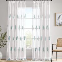 Vorhänge weiss mit Stickerei 2-er Set BxH 140x225cm