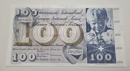 Suisse 100 Fr. 05.01.1970 Serie 69P wie Neu