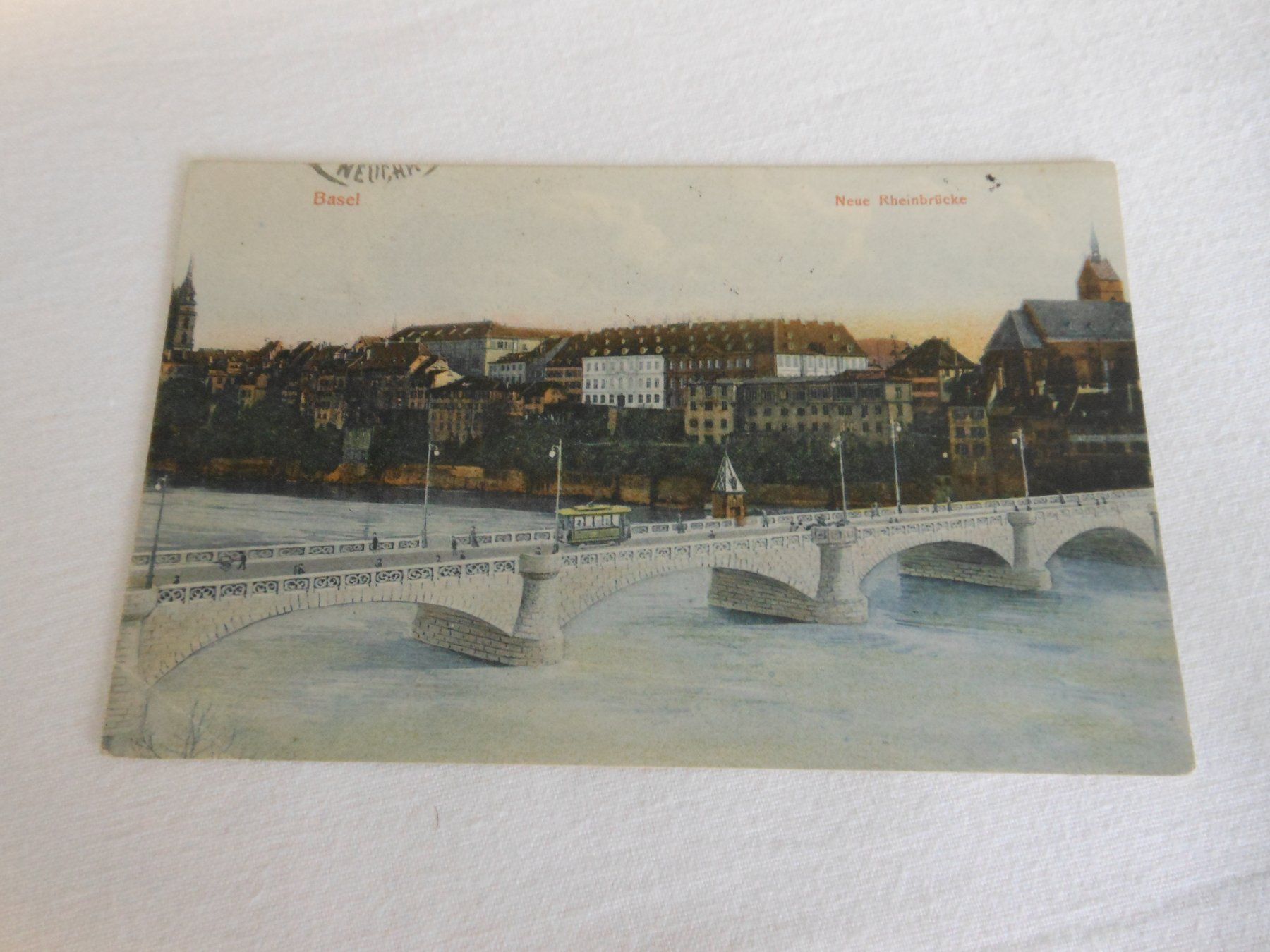 Ansichtskarten: Ansichtskarte Basel Neue Rheinbrücke – Gebraucht aus Stäfa von Espressa