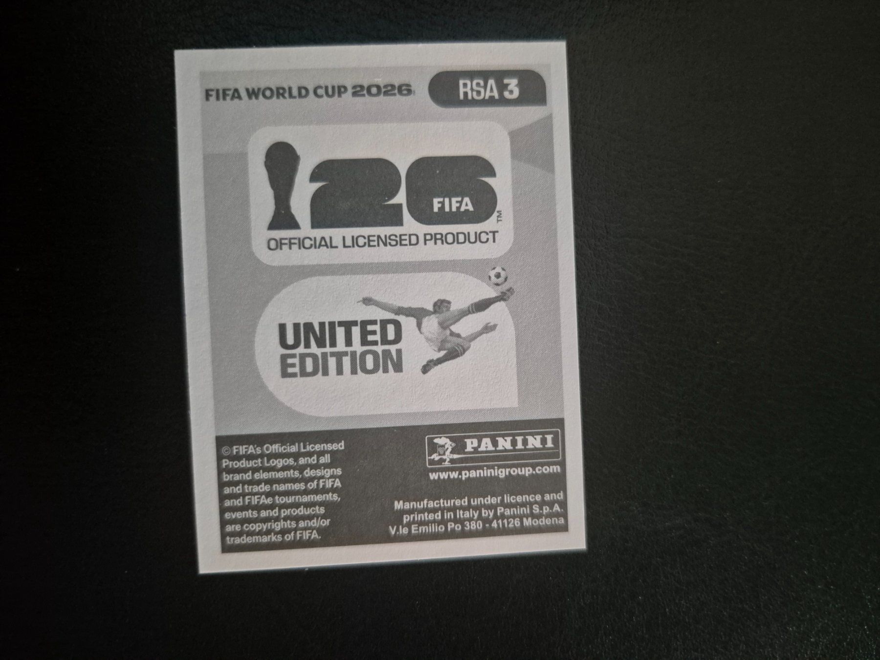 Panini Carte collezionabili: Panini WM 26 RSA 3 – Nuovo (secondo la descrizione) da Rorschacherberg venduto da AJ3108 1
