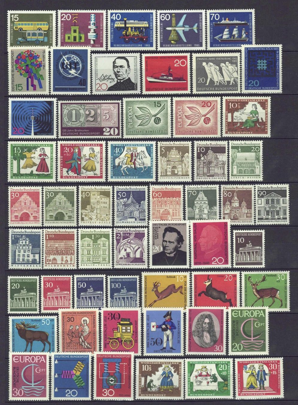 Alle Briefmarken: Deutschland 1964-1966 kompl postfr** – Gebraucht aus Basel von Pfefferschootte 1