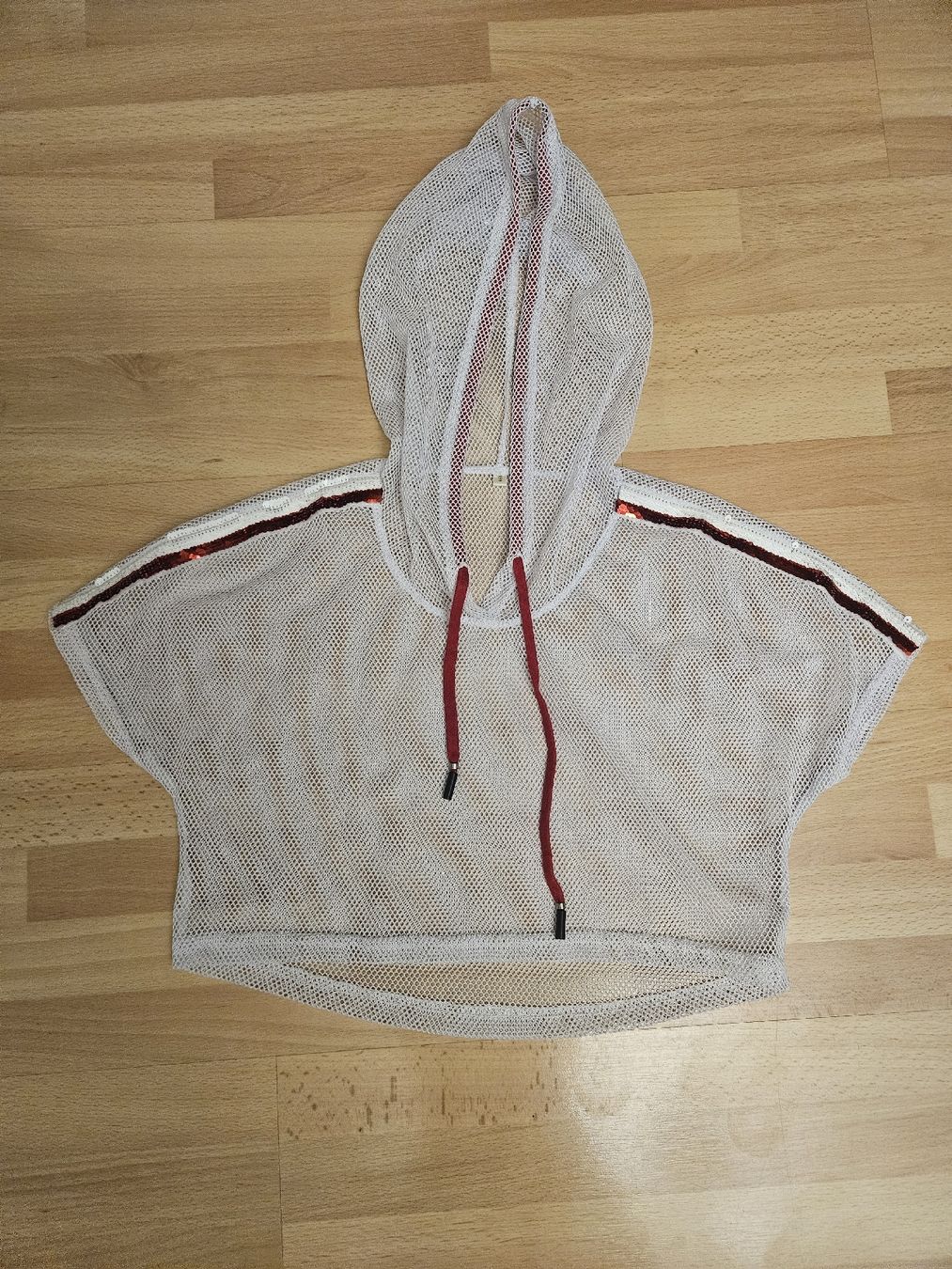 Pullover & Sweatshirts: Netz Pullover weiss Grösse 158 mit Paillettenstreifen – Gebraucht aus Thun von bia_crh9