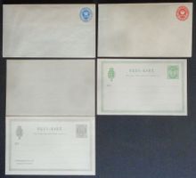DANMARK: 6 entiers postaux *, des années 1888 et 1894