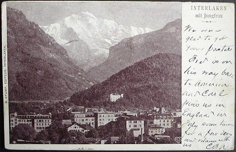 Ansichtskarten: INTERLAKEN mit Jungfrau – Gebraucht aus Jona von philajona