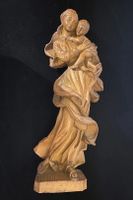 Handgeschnitzte Holz Madonna Statue Maria Skulptur Figur