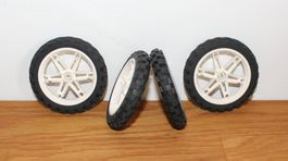 Lego Technik 4 Räder Reifen Felgen 81,6 x 15 zB. f. Motorrad