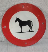 Sehr massives Warnschild Stahlblech 