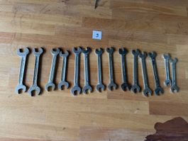 Gabelschlüssel Set, 14 Stk, Chrom-Vanadium Stahl, gebraucht
