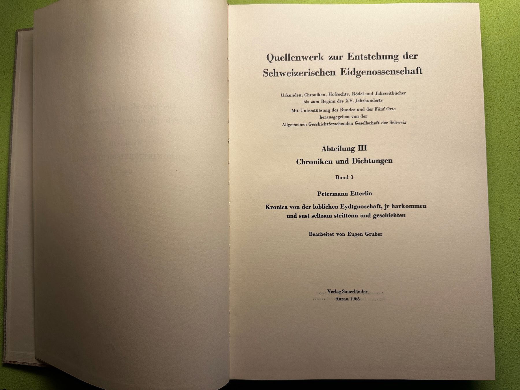 Libri: Quellenwerk z, Entstehung d. Schweiz. Eidgenossenschaft – Usato da Zürich venduto da allp 1