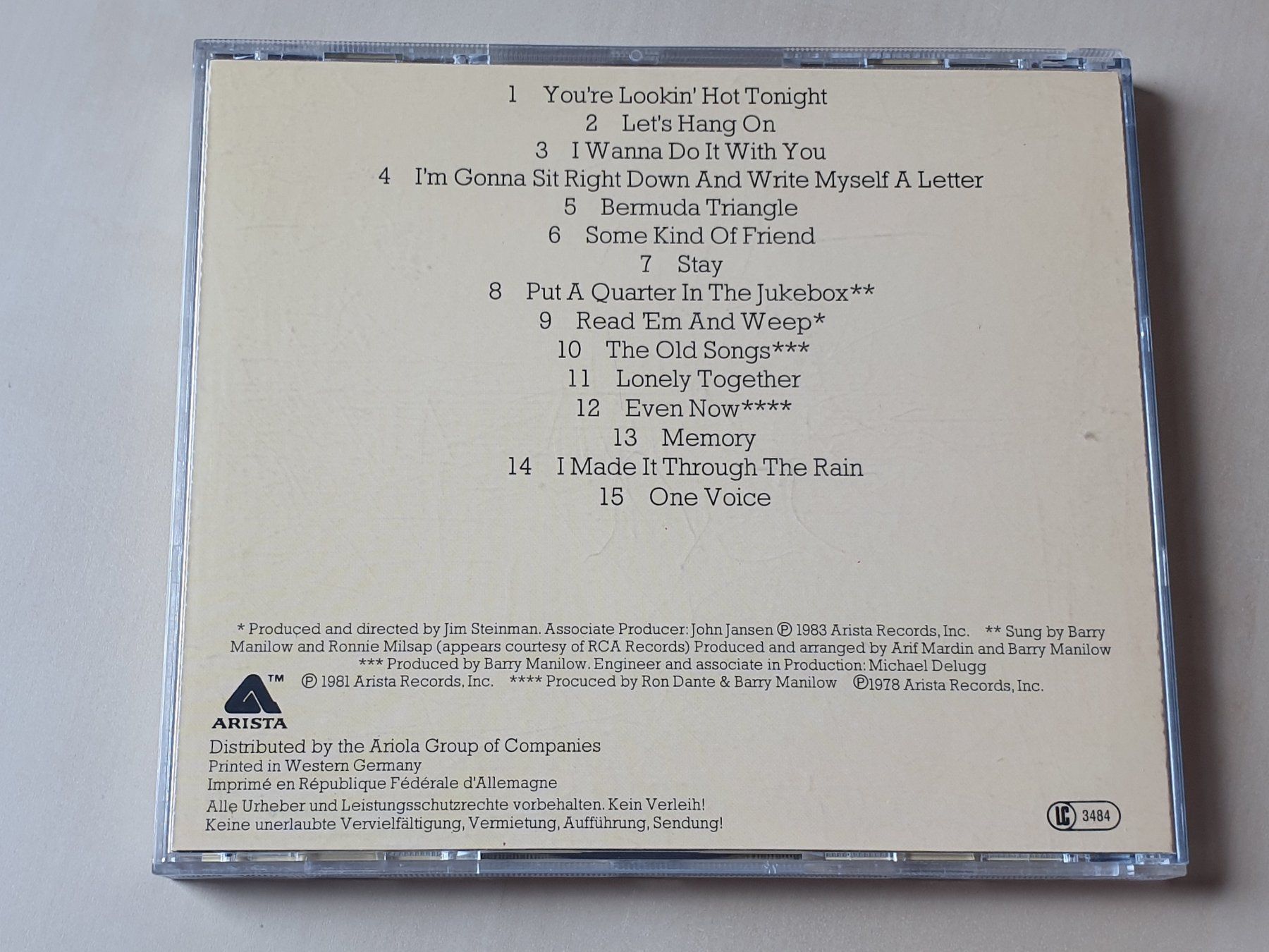 CD: Barry Manilow a touch more magic – Usato da Stansstad venduto da collectorsshop 1