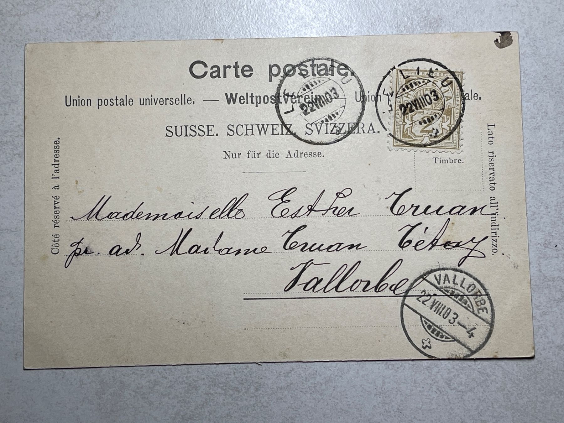 Cartes postales: Antike Ansichtskarte von Lausanne, Souvenir, – D'occasion à Strengelbach par Aschatan5 1