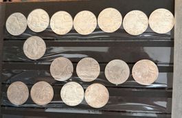 10 Schilling Silbermünzen 16 Stück 1957-1972