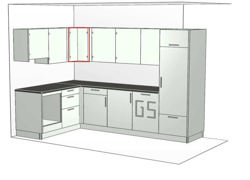 Cucine complete: Eck-Oberschrank Küche – Nuovo e nell'imballaggio originale da Wädenswil venduto da Lexx5