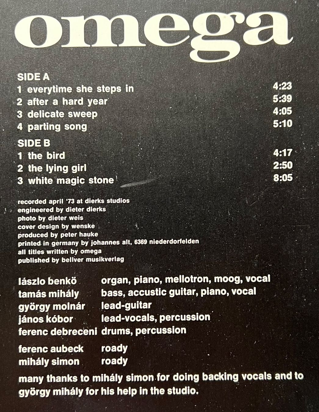Dischi in vinile: Omega / Album: Ω (1973) – Usato da Näfels venduto da rottabi 1
