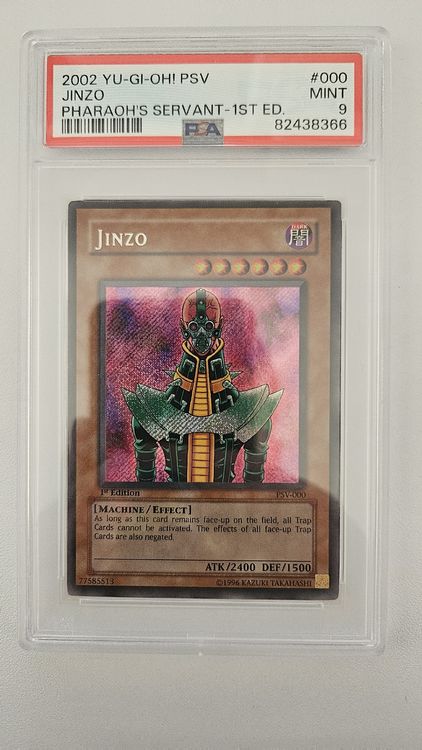 Yu-Gi-Oh JINZO Pharaoh’s Servant 1st Edition #PSV-000 PSA 9 2