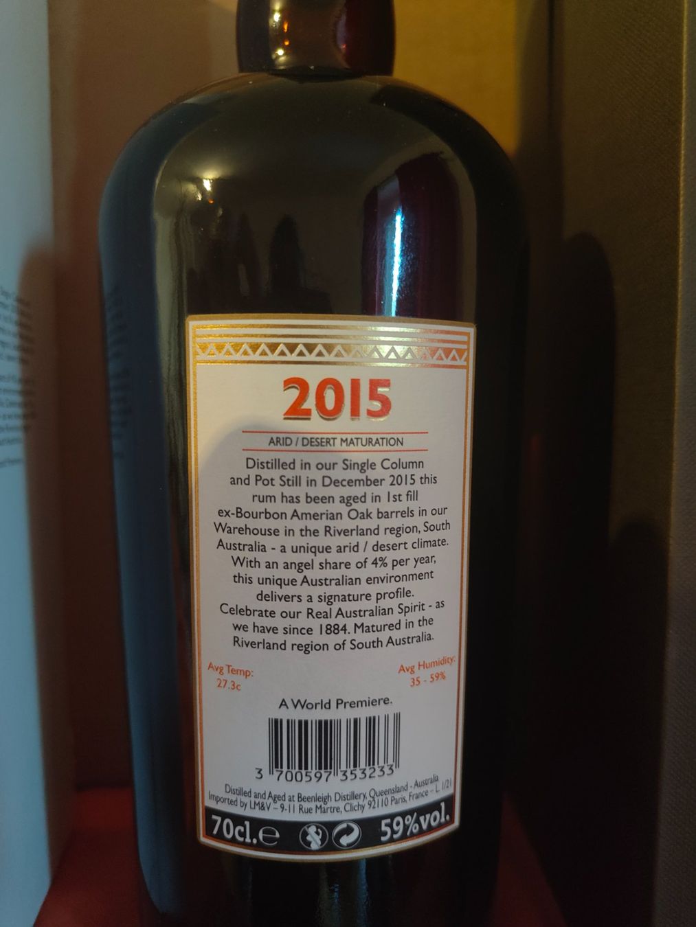 Spiritueux: Velier Beenleigh 2015 59% – Neuf avec emballage d'origine à Ste-Croix par com_k2zb 1
