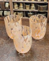 3x Anna von Lipa Trinkgläser „Confetti“ – Handgemacht, Peach