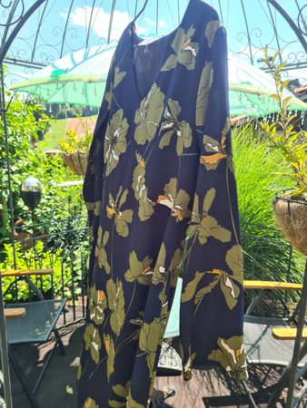 Damen Kleid rick cardona Blumenmuster dunkelblau Grösse 42
