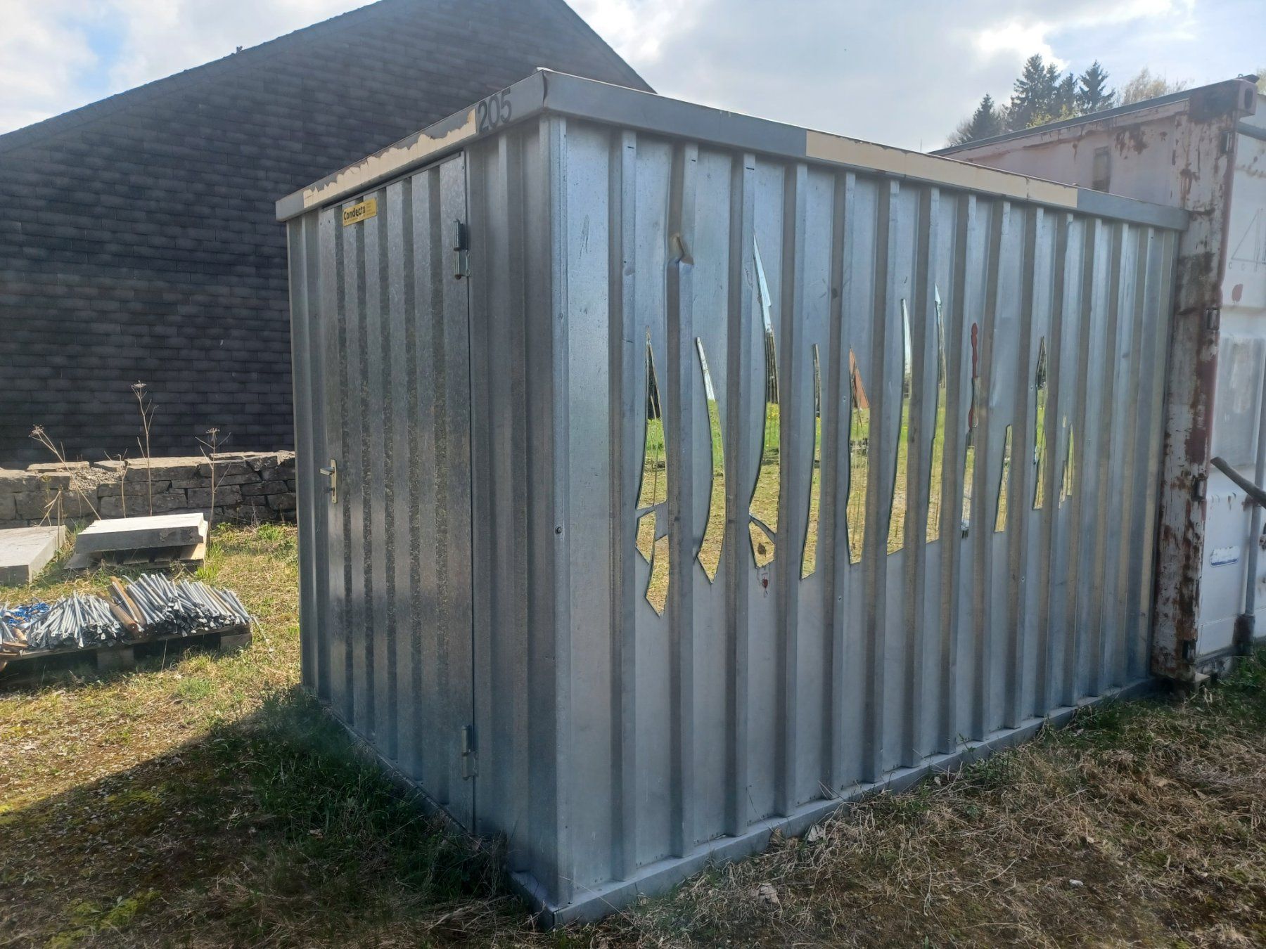 Contenitori edile: CONDECTA Alu Baukontainer 2 x 3m – Usato da gais venduto da dun_c2xc 1