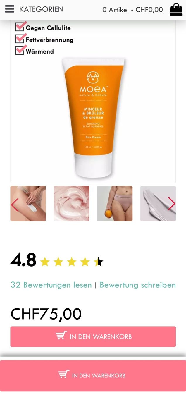 Idratazione: MOEA Complex gegen Cellulite und Fett – Nuovo (secondo la descrizione) da Uerkheim venduto da Justi.y 2