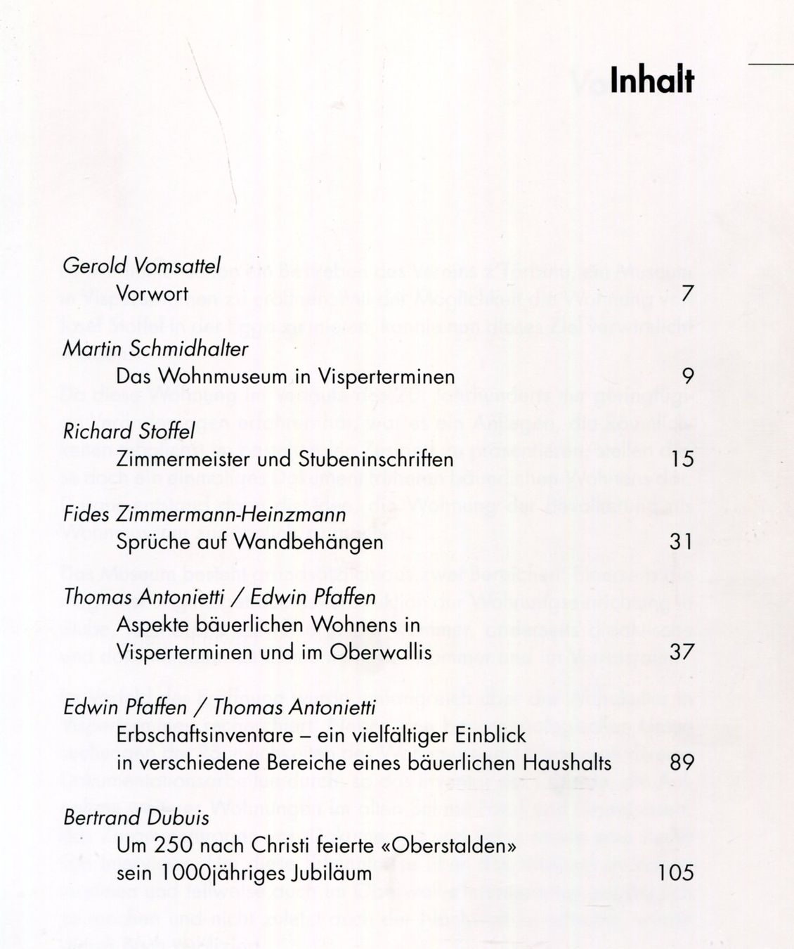 Livres: Visperterminen, Oberwallis, Wohnen – D'occasion à Aarau par Elmaar41 1