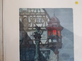 Bild Horst ROSEMANN (1927), Original Radierung, Rothenburg