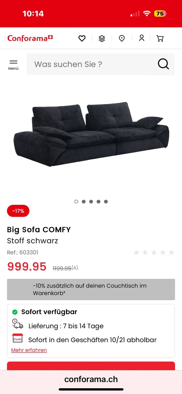 Conforama Divani: Big Sofa Comfy NEU! – Nuovo e nell'imballaggio originale da Brunnen venduto da Skyline89 3