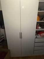 Pax-Schrank 2 Türen, Hochglanz weiss